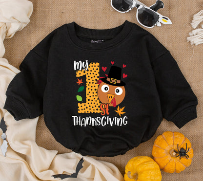 My First Thanksgiving Baby Boy Bodysuit Outfit Newborn Fall Holiday Turkey Day Celebration Clothes for Little One Keepsake Gift Idea