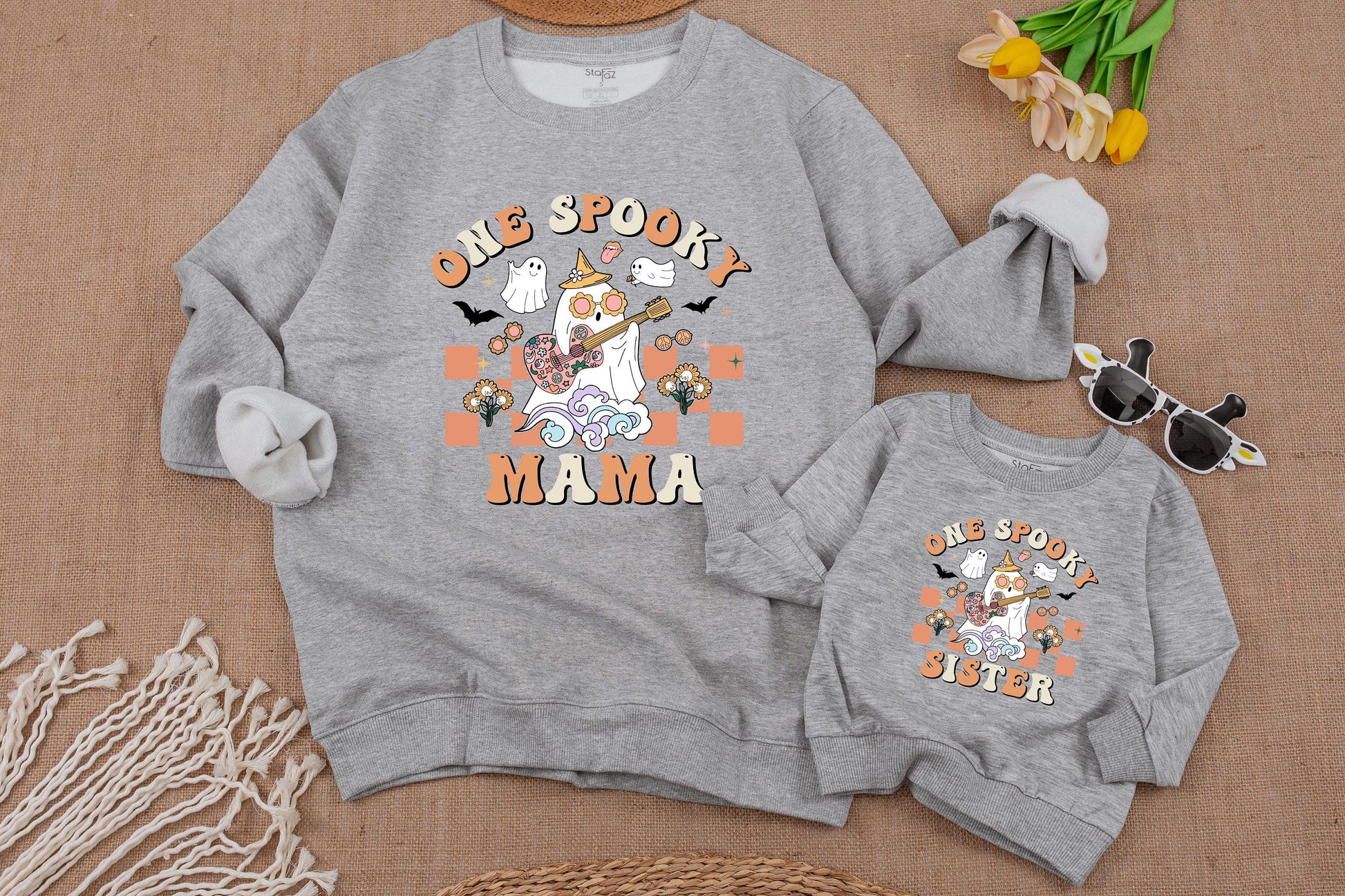 Spooky Family Halloween Birthday Sweatshirt & Romper Set