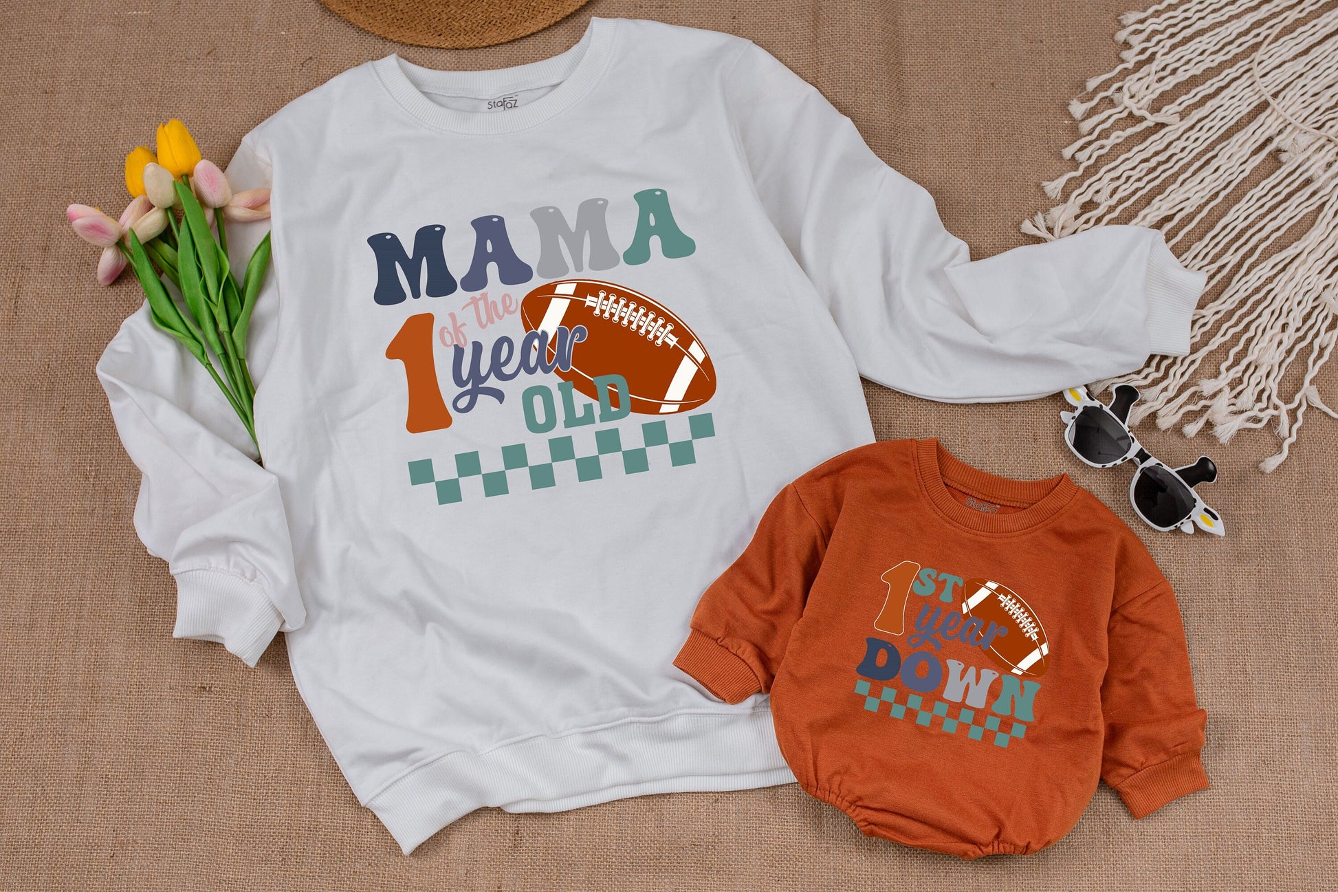 Football 1st Birthday Outfit - Matching Family & Mommy and Me Shirts  