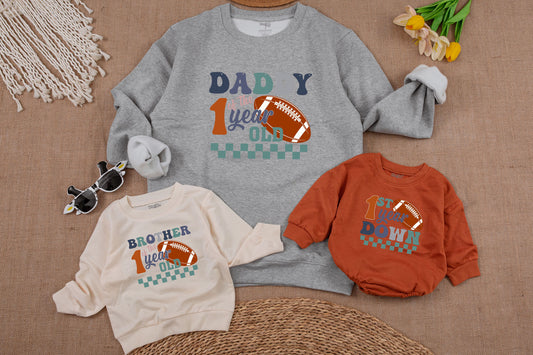 Football 1st Birthday Outfit - Matching Family & Mommy and Me Shirts  