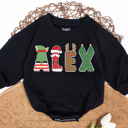 Personalized Christmas Name Sweatshirt for Kids, Toddlers & Baby, Cozy Matching Family Holiday Sweatshirt Gift for Winter Celebrations