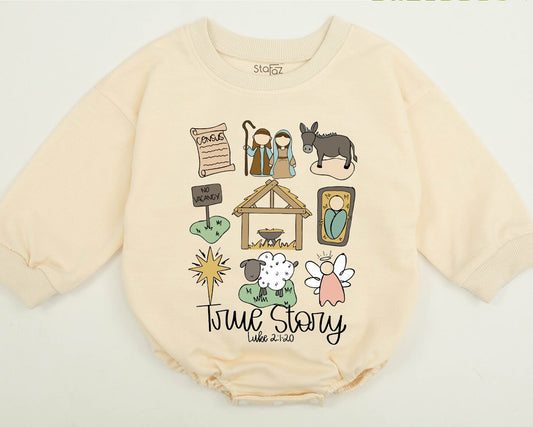 Vintage Christmas Nativity Sweatshirt: Family Matching Holiday Outfits 