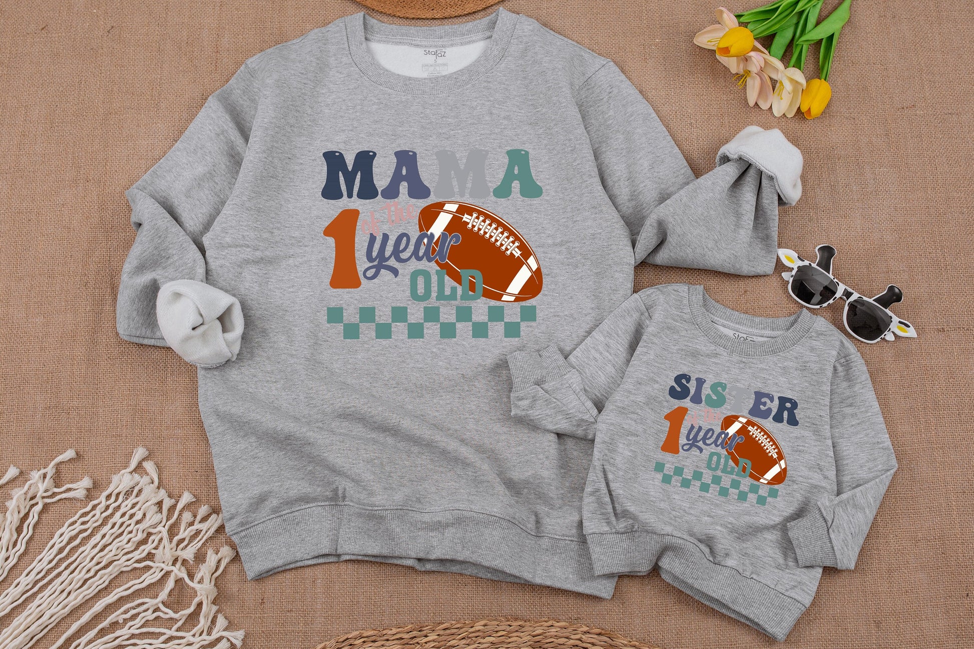 Football 1st Birthday Outfit - Matching Family & Mommy and Me Shirts  