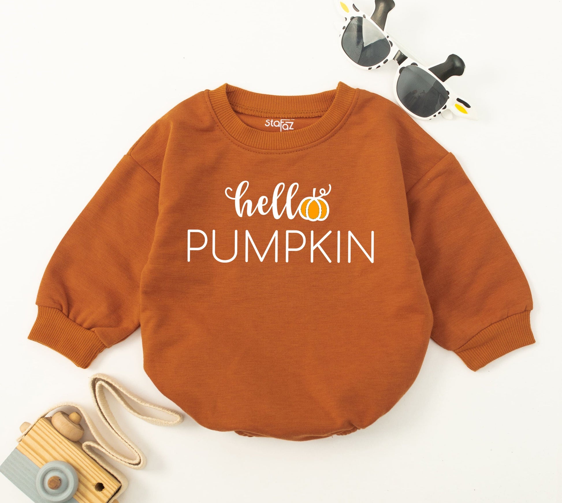 Little Pumpkin Retro Natural Baby Romper Fall Halloween Infant Costume Funny Kids Bodysuit Autumn Clothes Baby Shower Gift Newborn Longsleeve Bubble