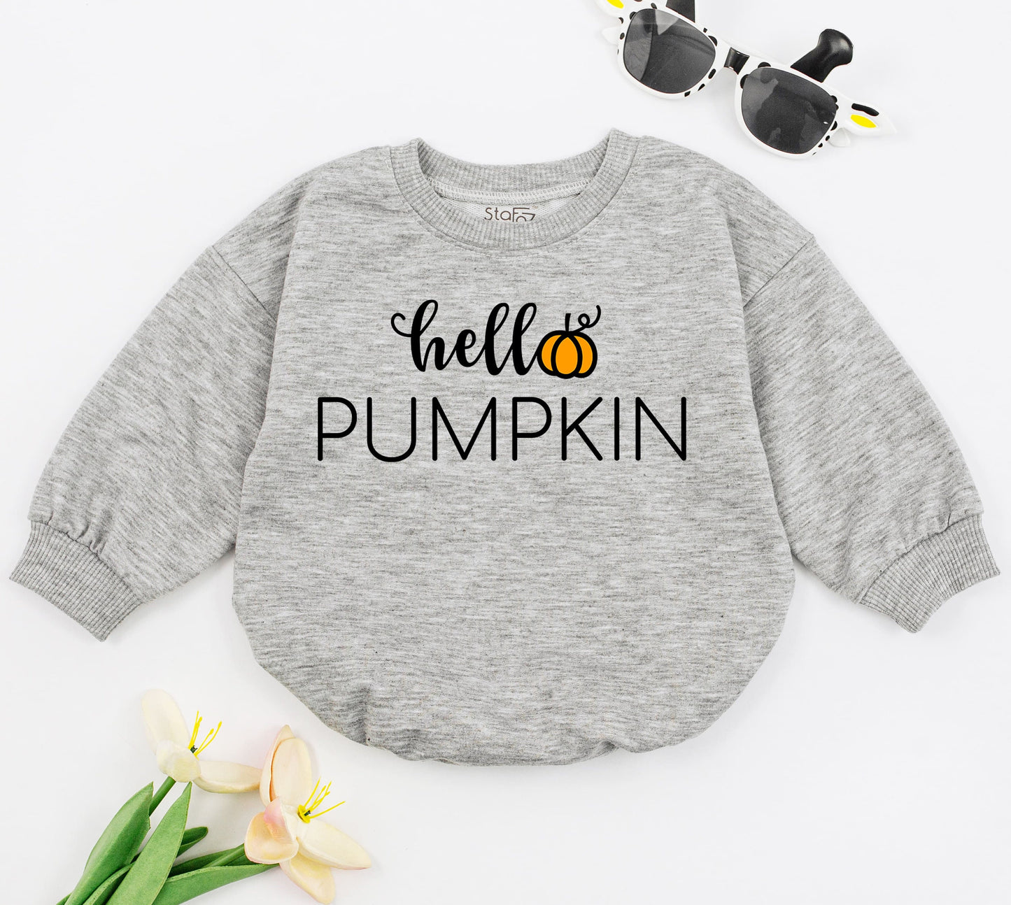 Little Pumpkin Retro Natural Baby Romper Fall Halloween Infant Costume Funny Kids Bodysuit Autumn Clothes Baby Shower Gift Newborn Longsleeve Bubble