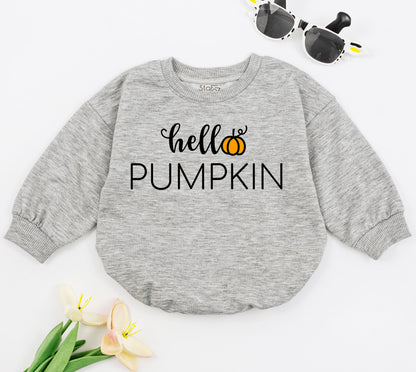 Little Pumpkin Retro Natural Baby Romper Fall Halloween Infant Costume Funny Kids Bodysuit Autumn Clothes Baby Shower Gift Newborn Longsleeve Bubble
