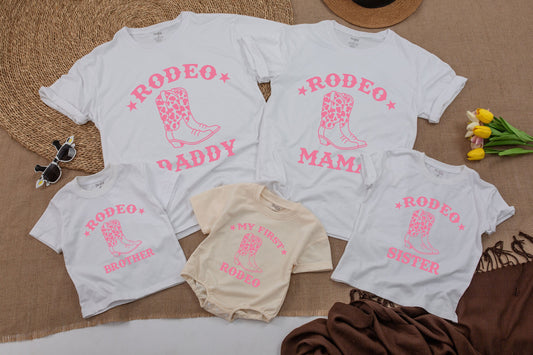 Family Rodeo Birthday Shirts: Cowboy & Cowgirl 1st Party Tees  