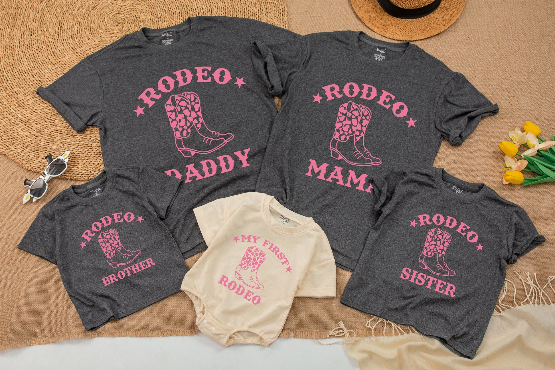 Family Rodeo Birthday Shirts: Cowboy & Cowgirl 1st Party Tees  