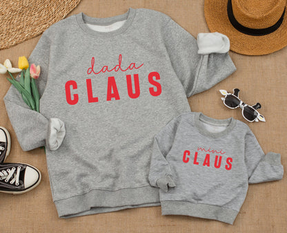 Matching Santa Sweatshirts: Mama & Mini Christmas Family Outfits