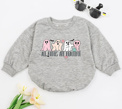 All Bodies Are Beautiful Retro Natural Baby Romper Funny Thanksgiving Day Infant Girl Boy Fall Autumn Kids Clothes Baby Shower Gift Little Turkey Outfit
