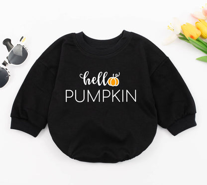 Little Pumpkin Retro Natural Baby Romper Fall Halloween Infant Costume Funny Kids Bodysuit Autumn Clothes Baby Shower Gift Newborn Longsleeve Bubble