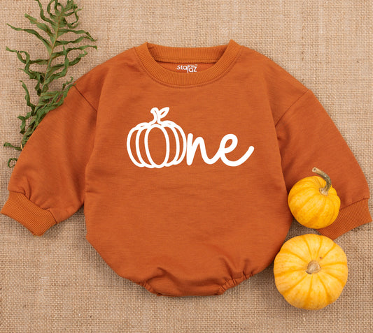 Burnt Orange Pumpkin First Birthday Outfit for Baby Girl Cozy Romper Fall Celebration Clothes Little Pumpkin Party