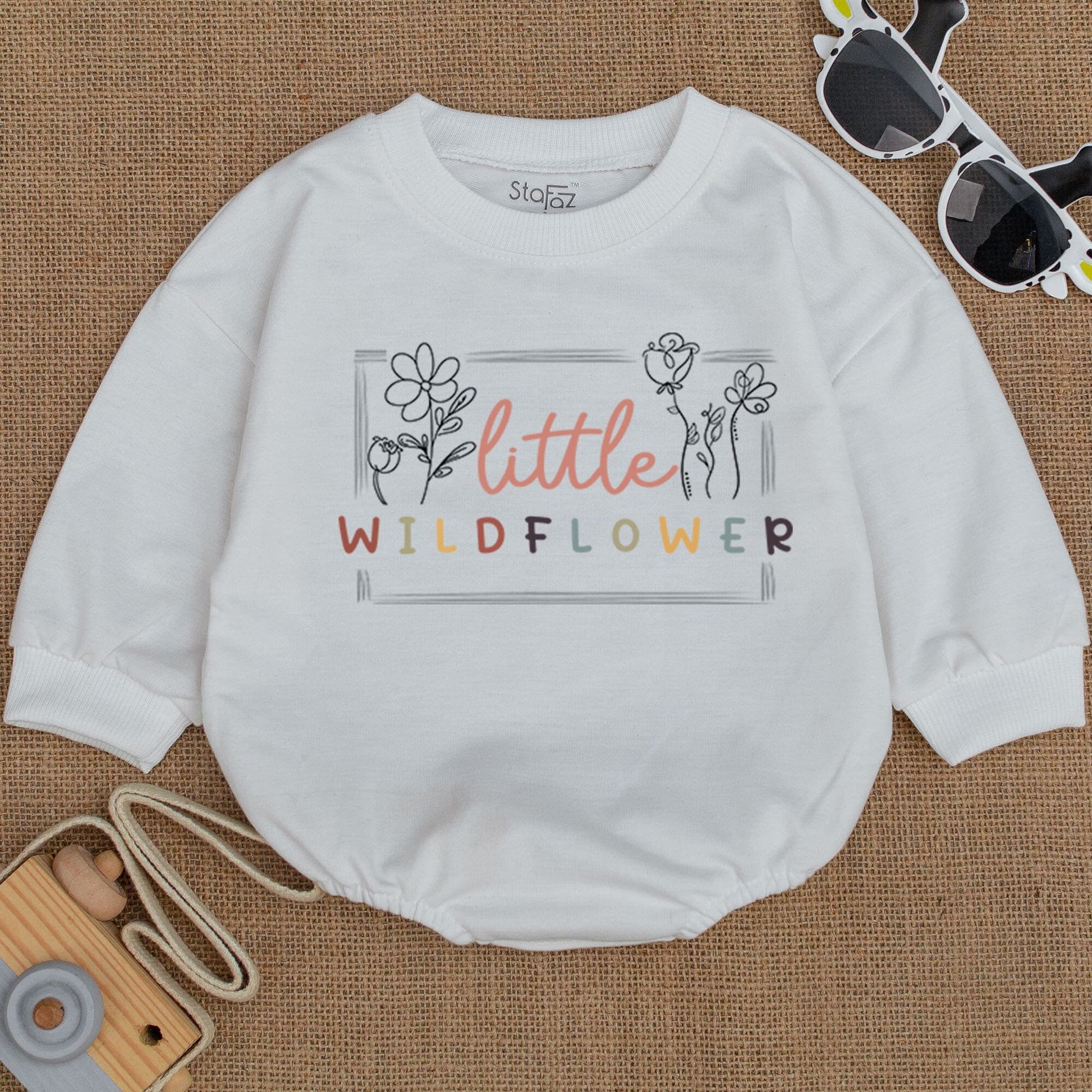 Little Wildflower Baby Girl Romper Boho Outfit Floral Baby Clothes Newborn Gift Baby Shower Gift Girl