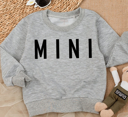 Personalized Mama and Mini Sweatshirt Matching Family Christmas Outfit Baby Girl Romper Custom Name Cozy Winter Gift