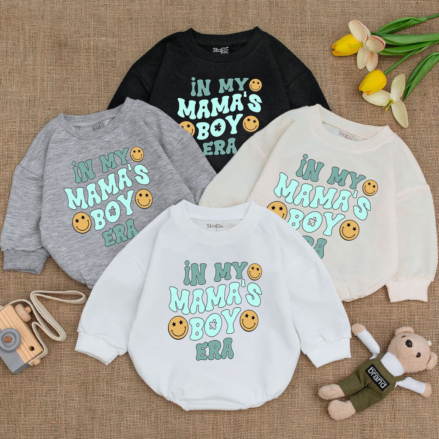 My Mama's Boy Era Baby Romper Bodysuit is an Adorable Newborn Infant Outfit for Little Boys a Perfect Shower Gift and Coming Home Outfit