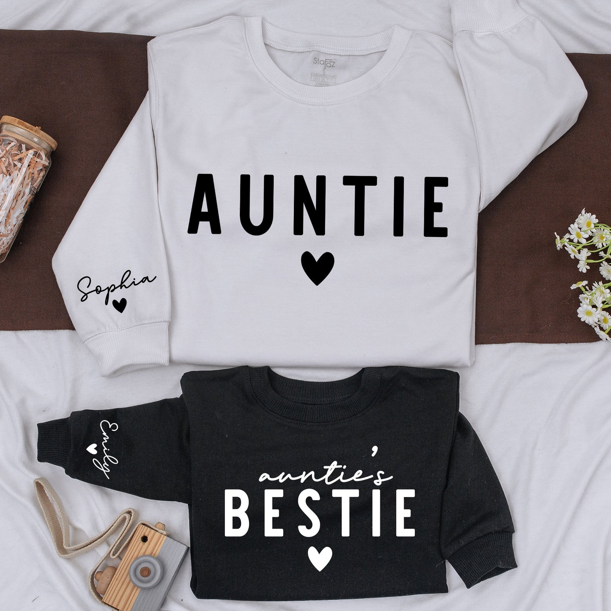 Personalized Aunt & Aunt's Bestie Matching Shirts, Aunt and Niece Matching Outfits, Auntie and Me Outfits