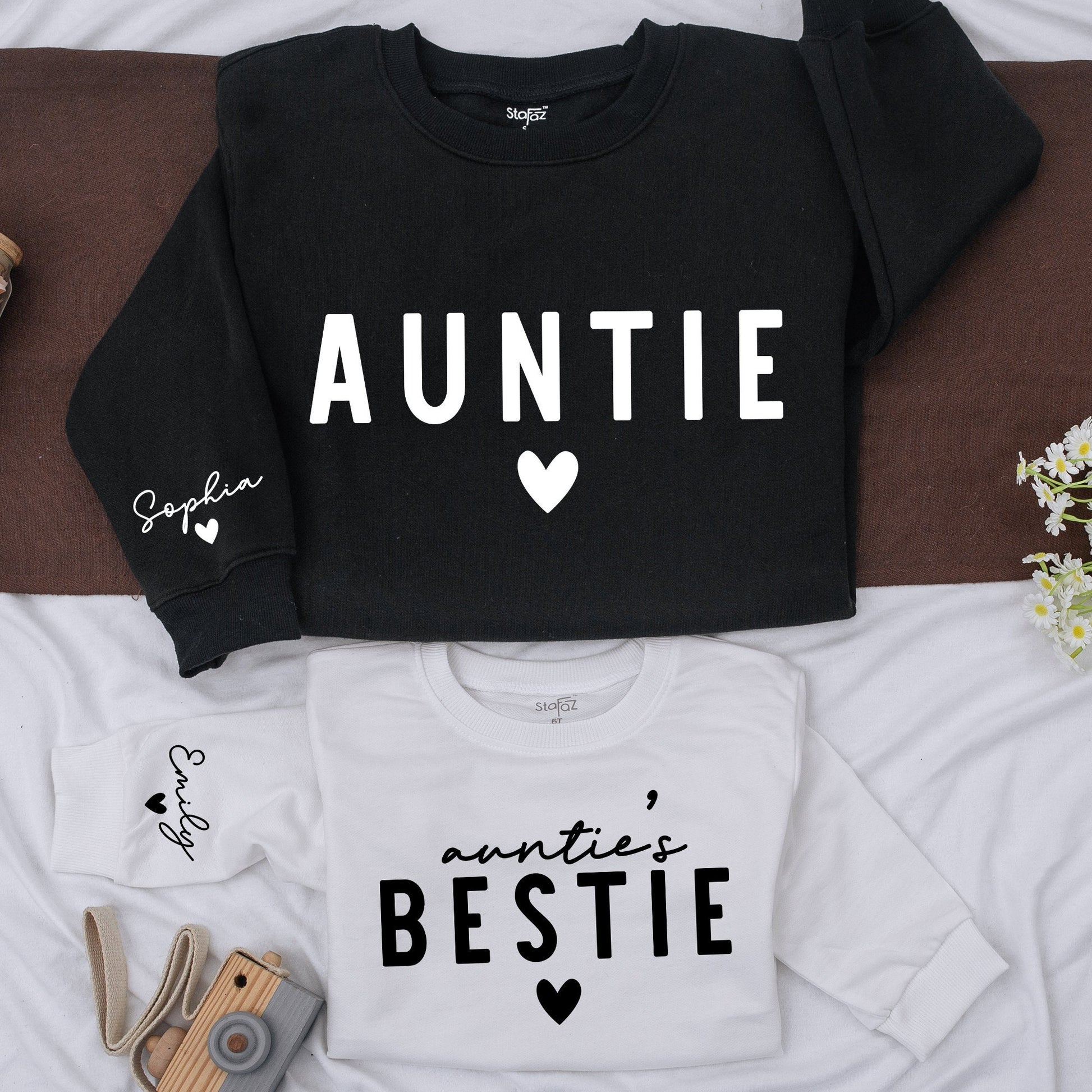 Personalized Aunt & Aunt's Bestie Matching Shirts, Aunt and Niece Matching Outfits, Auntie and Me Outfits