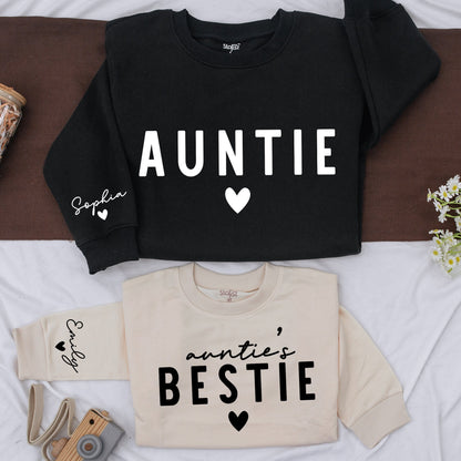 Personalized Aunt & Aunt's Bestie Matching Shirts, Aunt and Niece Matching Outfits, Auntie and Me Outfits