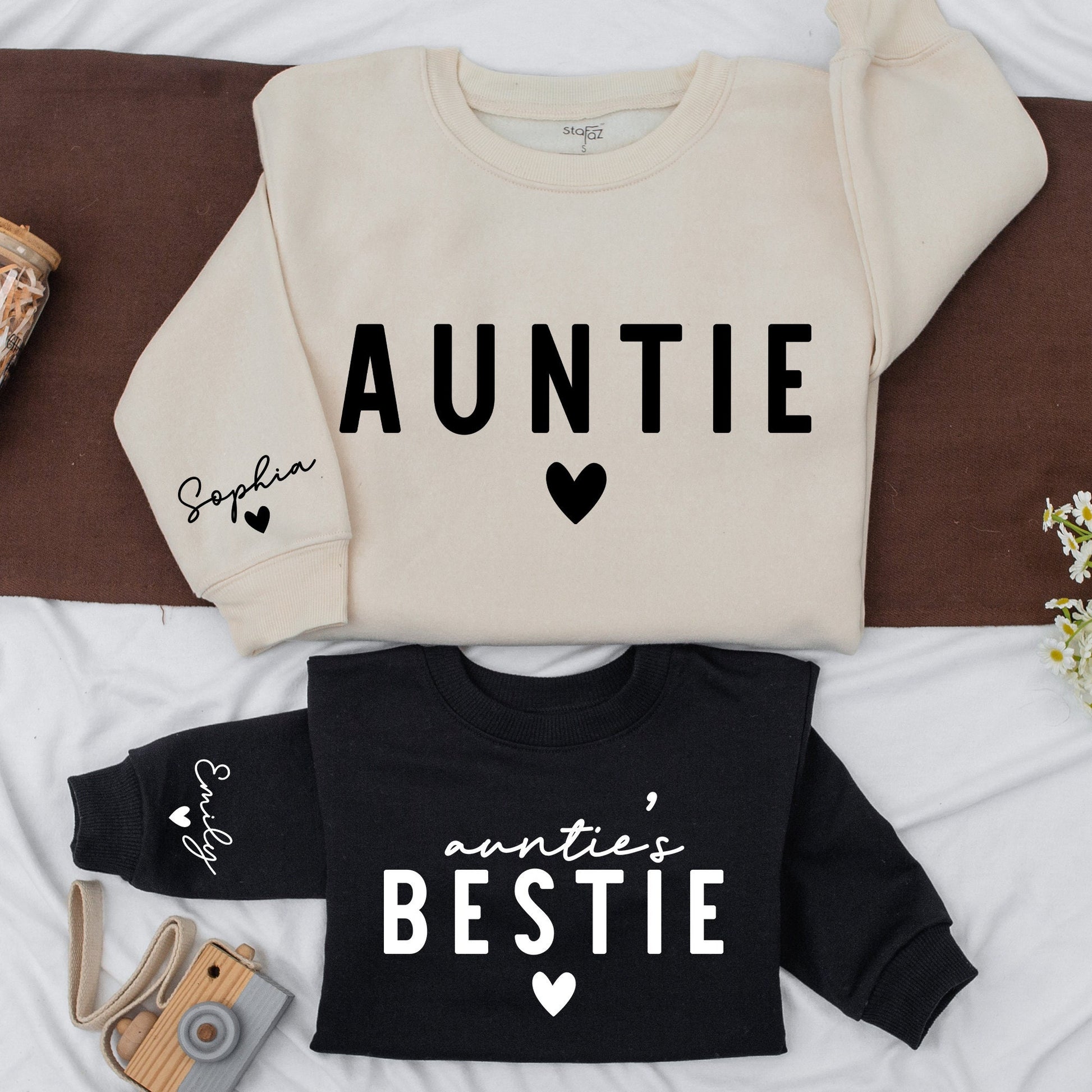 Personalized Aunt & Aunt's Bestie Matching Shirts, Aunt and Niece Matching Outfits, Auntie and Me Outfits