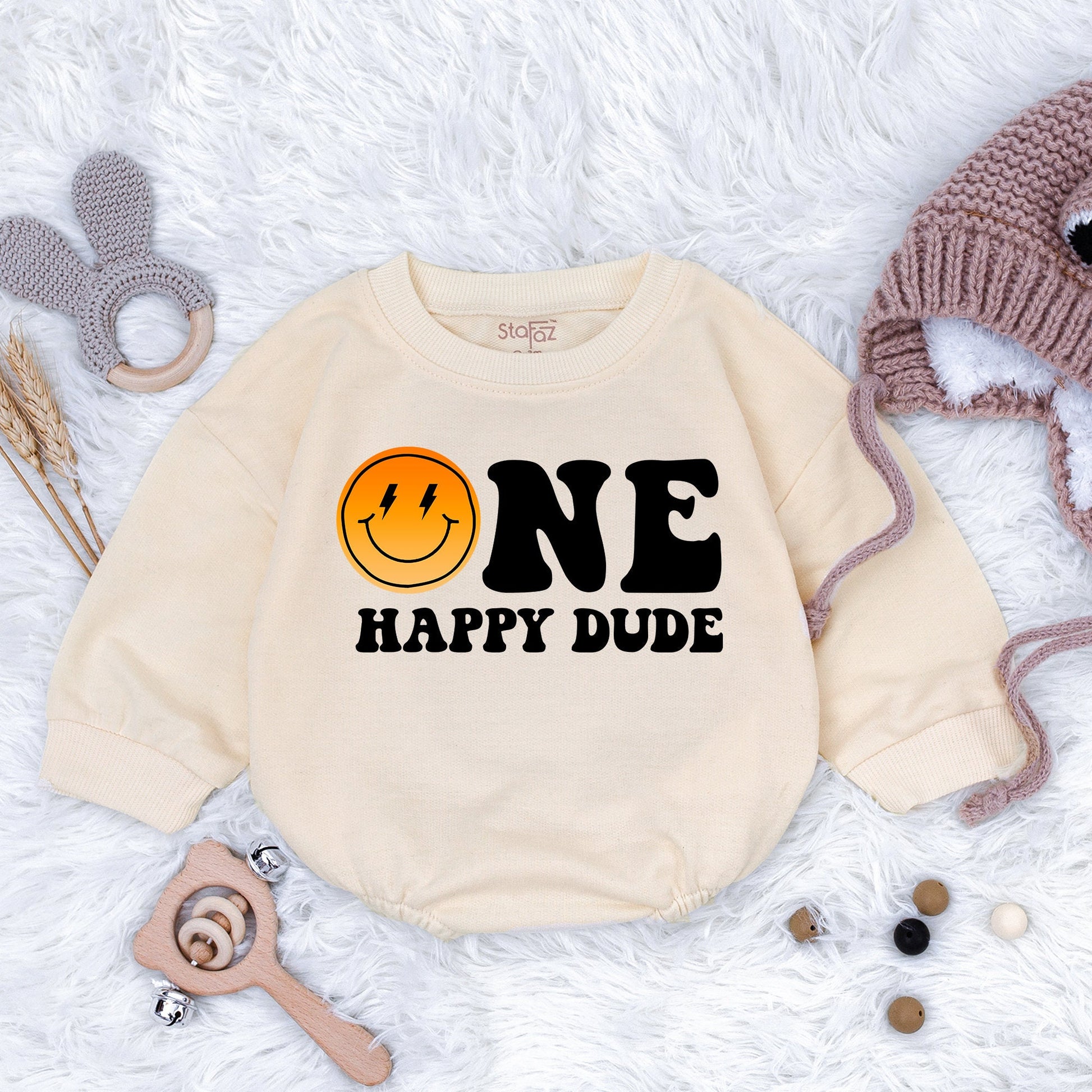 One Cool Dude 1st Birthday Romper – Smiley Face Family Outfit