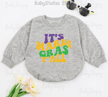 Mardi Gras Baby Romper Festive Parade Apparel Girls First Birthday Outfit Louisiana Celebration Clothes