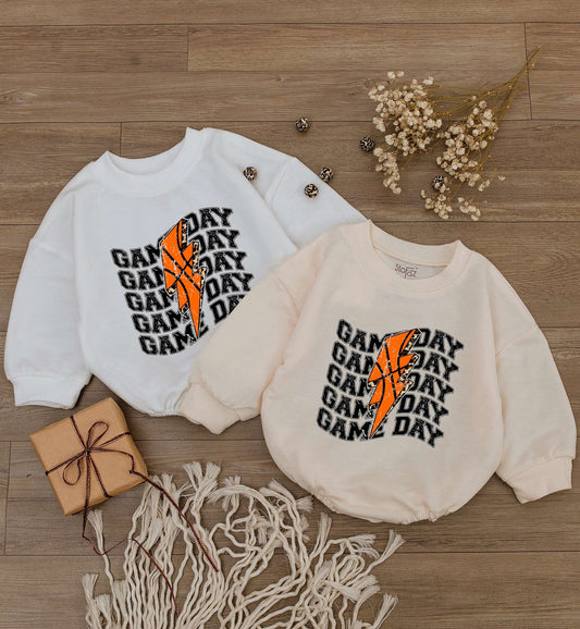 Cute Basketball Game Day Baby Romper Retro Jumpsuit for Newborns and Toddlers First Birthday Outfit Fun Sports Baby Clothes