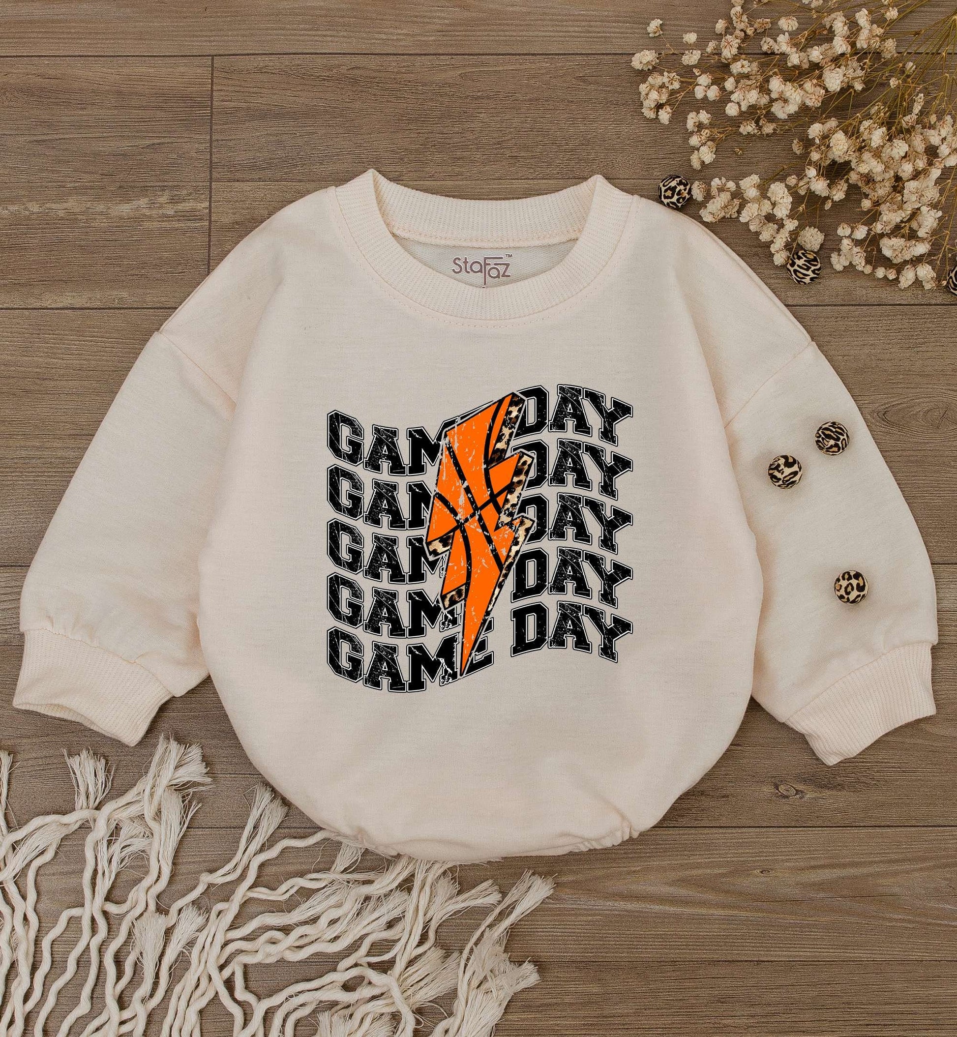 Cute Basketball Game Day Baby Romper Retro Jumpsuit for Newborns and Toddlers First Birthday Outfit Fun Sports Baby Clothes