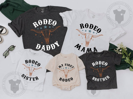 My First Rodeo Birthday Girl Outfit Cowgirl 1st Birthday Shirt Western Party Clothes Baby Toddler Tee Farm Theme Clothes Comfortable Cotton Gift