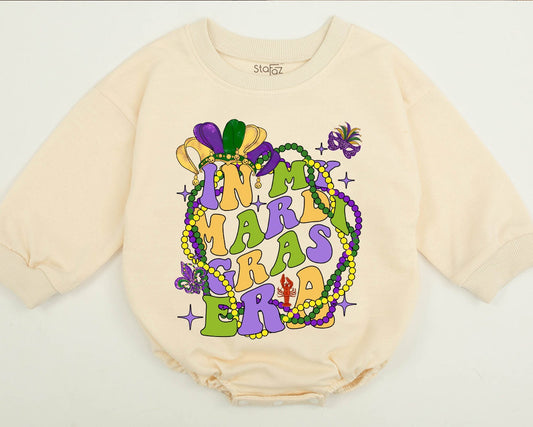 In My Mardi Gras Era Sweatshirt Festive Carnival Celebration Toddler Kids Matching Family Spirit Louisiana Parade Fun Cotton Comfort