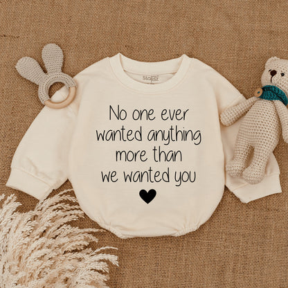 IVF Pregnancy Announcement Romper Worth the Wait Rainbow Baby Gift Minimalist Typewriter Infant Bodysuit