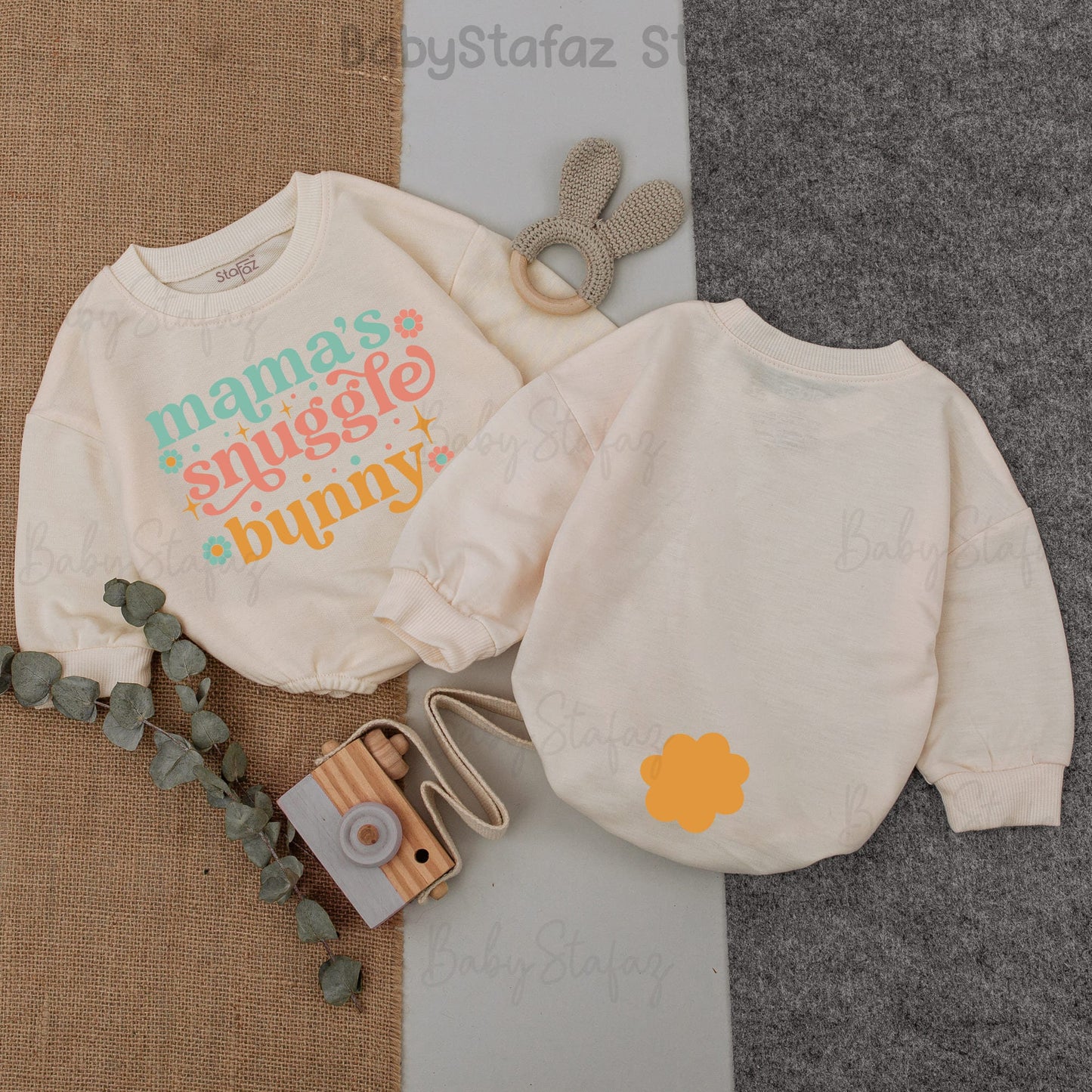 Mama's Snuggle Bunny Baby Romper Adorable Easter Outfit Sleepsuit Precious Baby Shower Gift Cute Bunny Bodysuit for 1st Easter