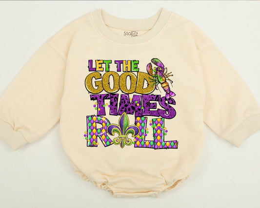 Retro Mardi Gras Sweatshirt Squad Parade Celebration Toddler Baby Kid’s Kid Family Matching Outfit Casual Fun Louisiana Festivities Comfort