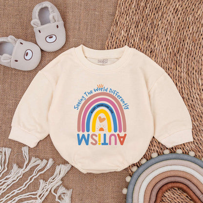 Baby Bubble Romper Bodysuit for Newborns Autistic Pride Infant Outfit supporting Autism Acceptance and Awareness comfortable baby gift