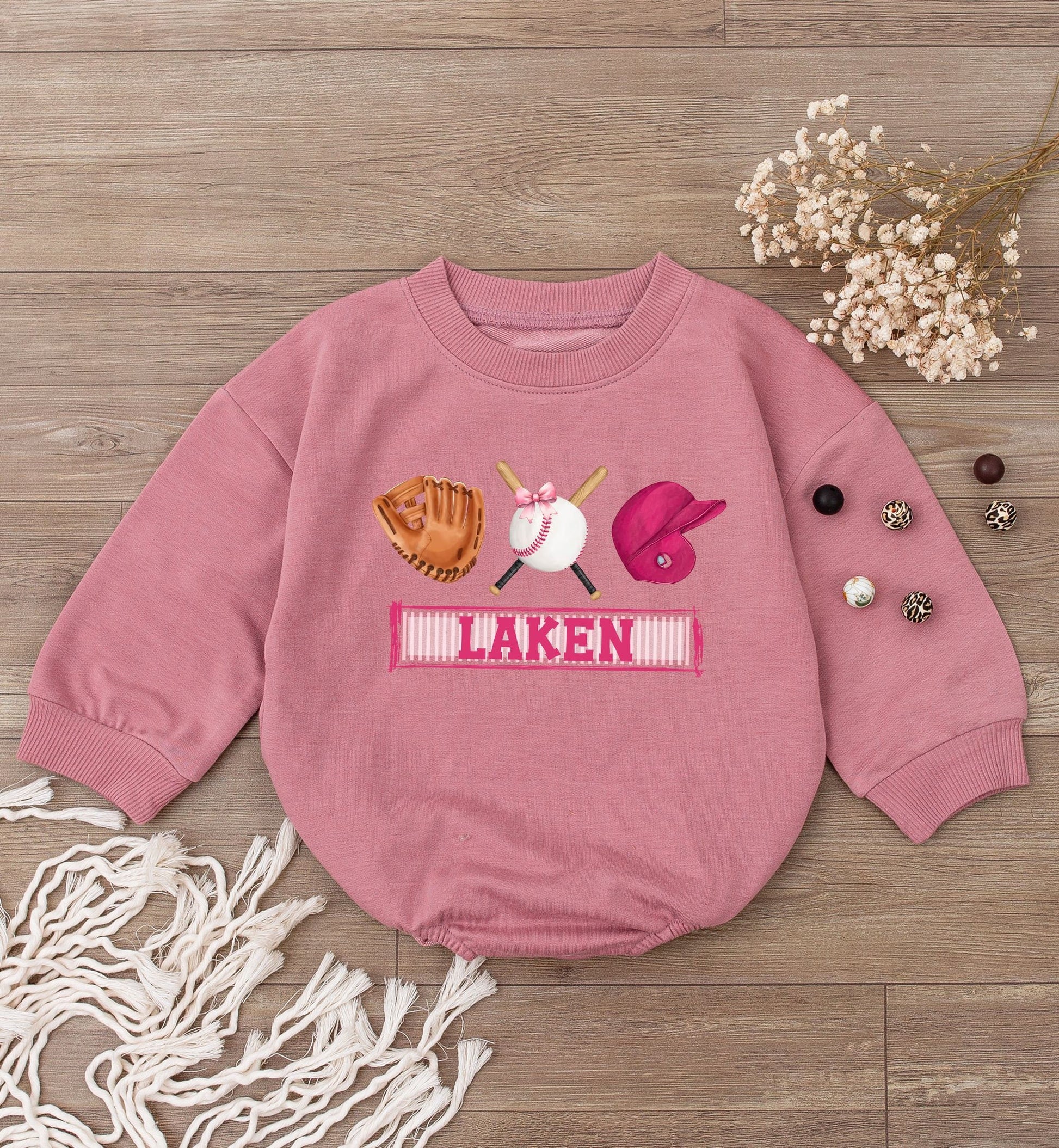 Retro Baseball Romper for Girls Game Day Baby Outfit One Piece Vintage Baseball Vibes Toddler Ball Game Apparel