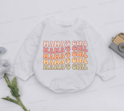 Mama's Girl Baby Romper & Matching Outfits for Newborn Girls, Mom & Daughter Shower Gift, Soft Cotton