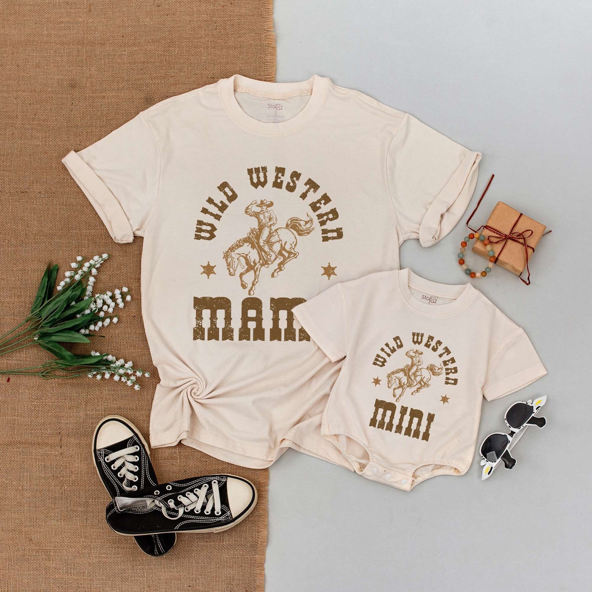 Wild Western Family Matching Birthday Shirts Mama Daddy Sister How The West Was One Cowboy First Rodeo Outfit