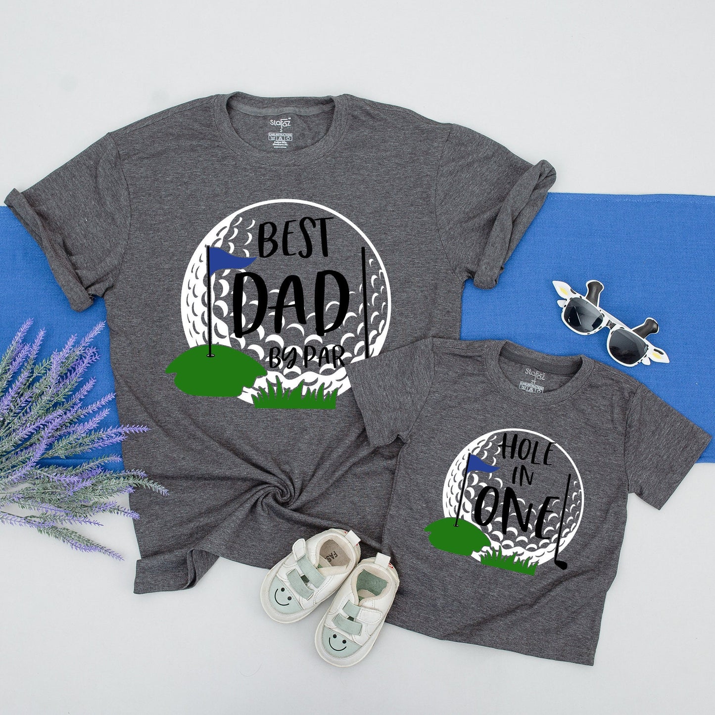 Hole in One Golf Birthday Shirts for Matching Family Mom Dad Sister Brother Baby Toddler First 1st Birthday Party Celebration Outfits