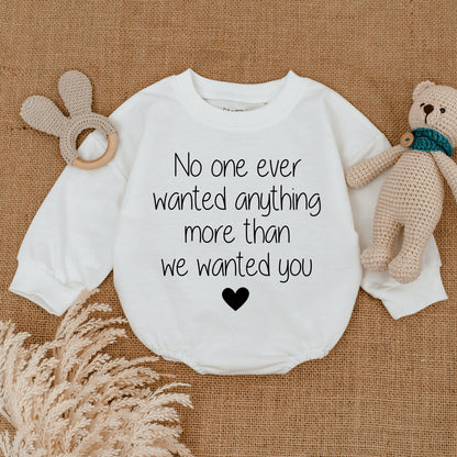 IVF Pregnancy Announcement Romper Worth the Wait Rainbow Baby Gift Minimalist Typewriter Infant Bodysuit