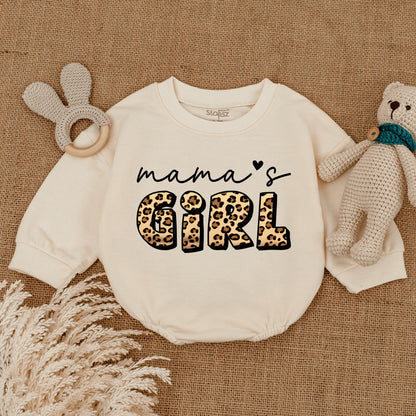 Mama's Girl Cheetah Print Baby Romper Cute Leopard Bodysuit for Baby Girls Perfect Mommy Daughter Matching Outfit Shower Gift