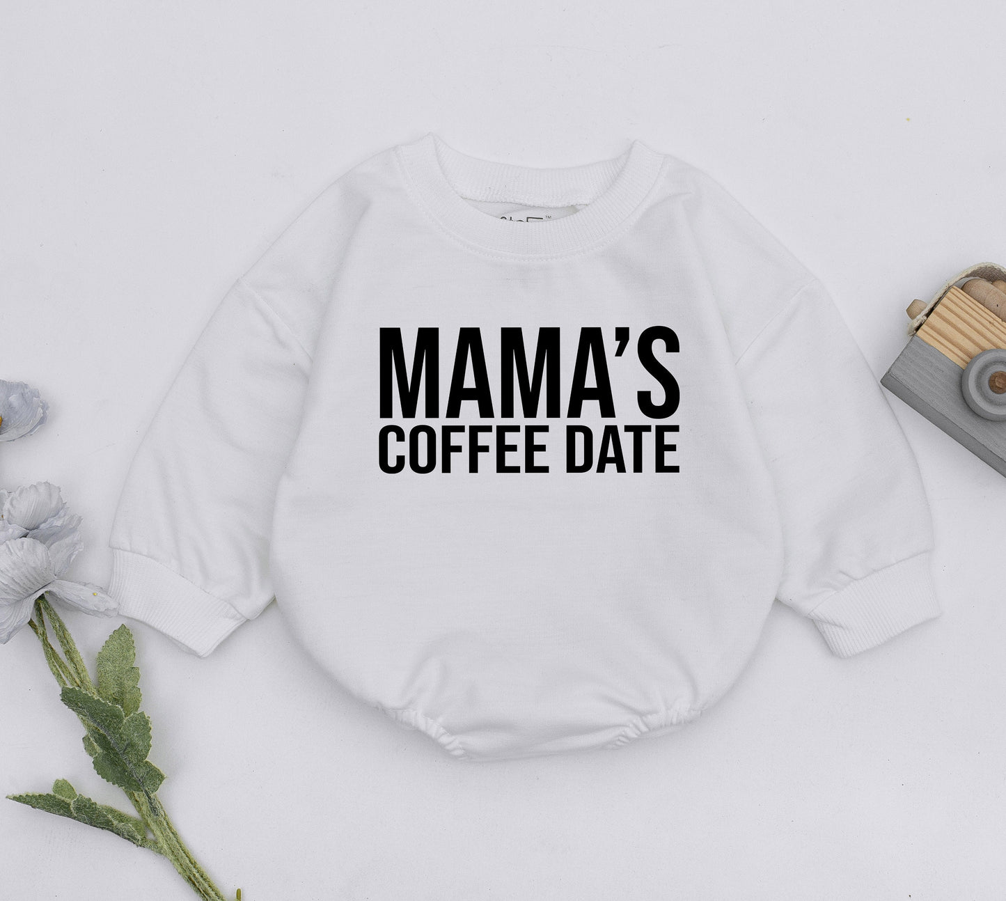 Mama's Coffee Date Romper Darling Baby Girl Outfit for Mom Daughter Matching Outfits Adorable Mother's Day Newborn Gift