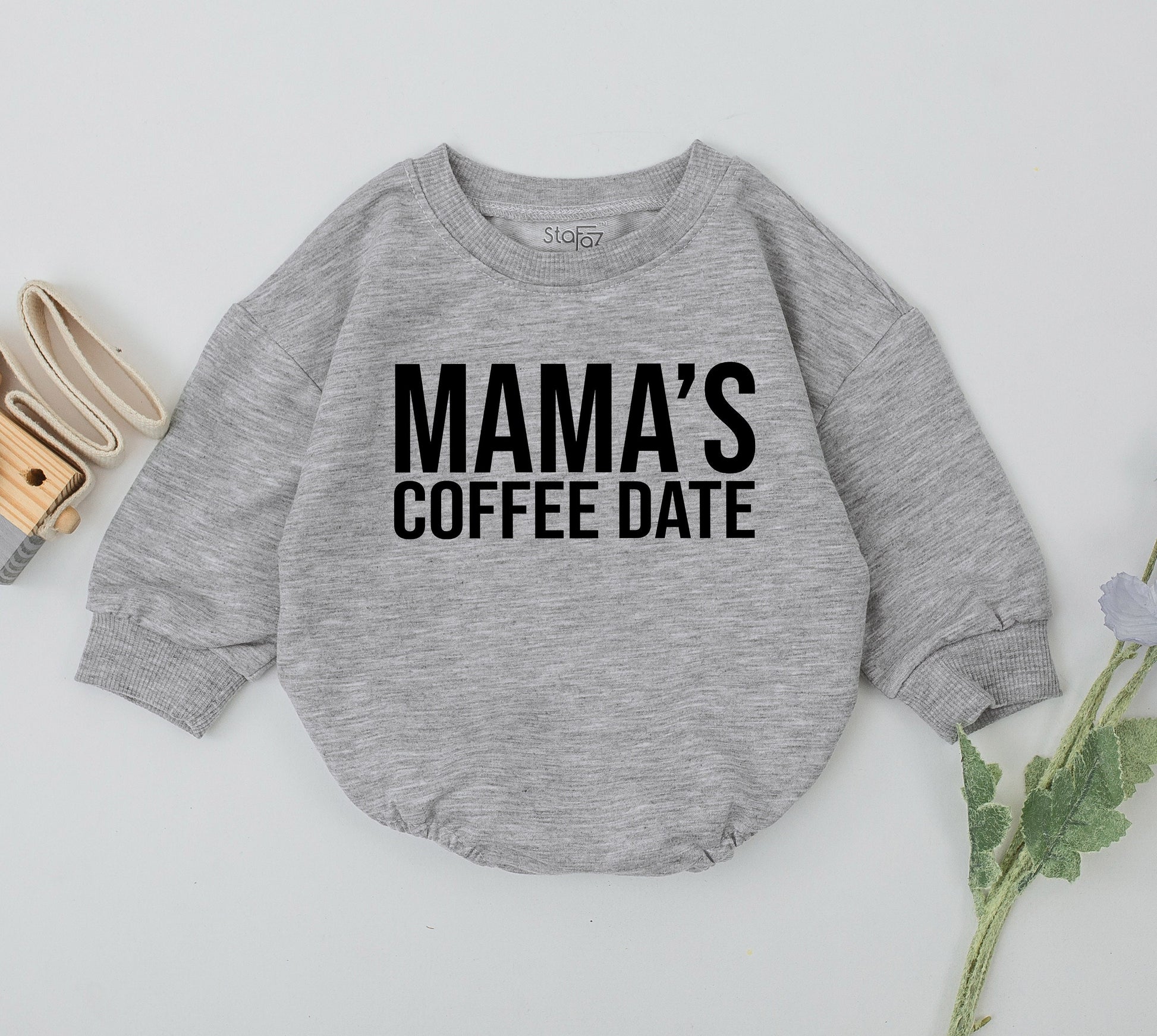 Mama's Coffee Date Romper Darling Baby Girl Outfit for Mom Daughter Matching Outfits Adorable Mother's Day Newborn Gift