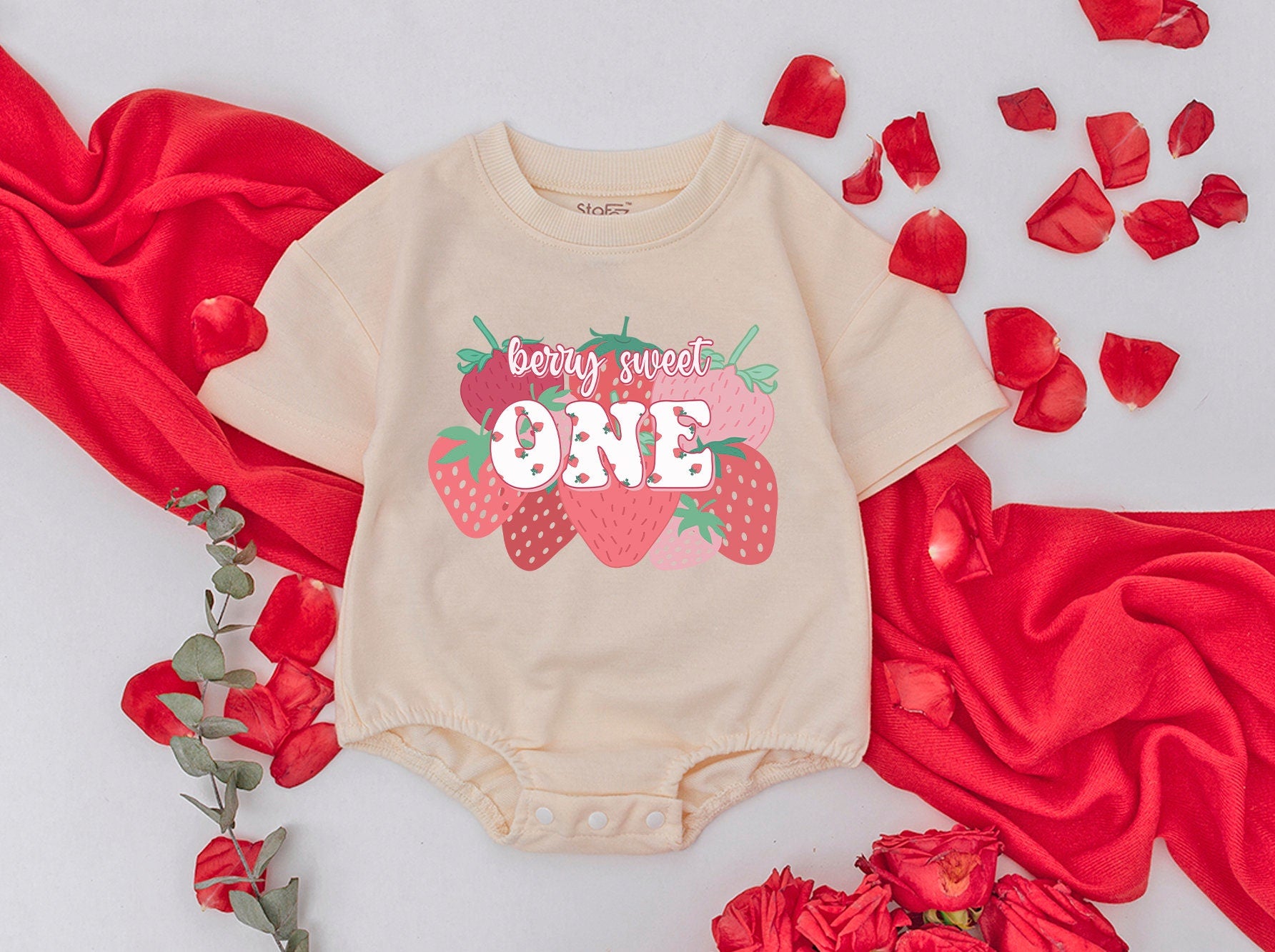Sweet One Berry First Birthday Family Matching Shirts Strawberry 1st Birthday Party Outfit Mommy and Me Mama Daddy Tee Soft Cotton Gift