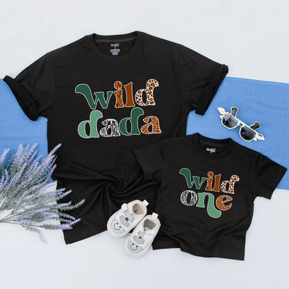 Wild One Matching Family 1st Birthday Shirts Safari Jungle Zoo Animal Party Outfit Comfortable Cotton Blend Keepsake Celebration