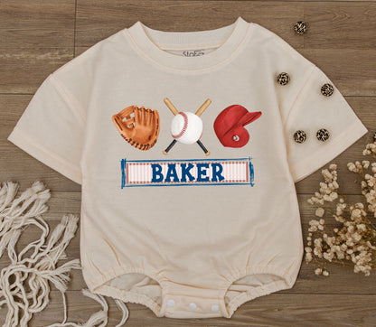 Custom Retro Baseball Game Day Bodysuit Girls Baseball Outfit Baby One Piece Football Romper Perfect for Game Day Celebrations