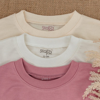 Pink Bubble Romper Bodysuit – Retro Newborn Girl Outfit & Sweater  
