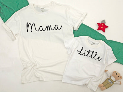Big Middle Little Sibling Shirts Matching Family Tees for Daddy Mama Announcement Baby Romper Toddler Outfit Biggest