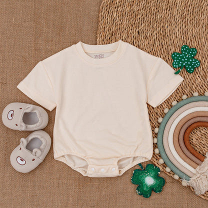 Light Mauve Baby Bubble Romper Newborn Outfit for Baby Girl, Coming Home Outfit, Baby Shower Gift Cotton Soft
