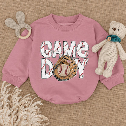 Vintage Baseball Baby Romper - Game Day Bodysuit for Infants