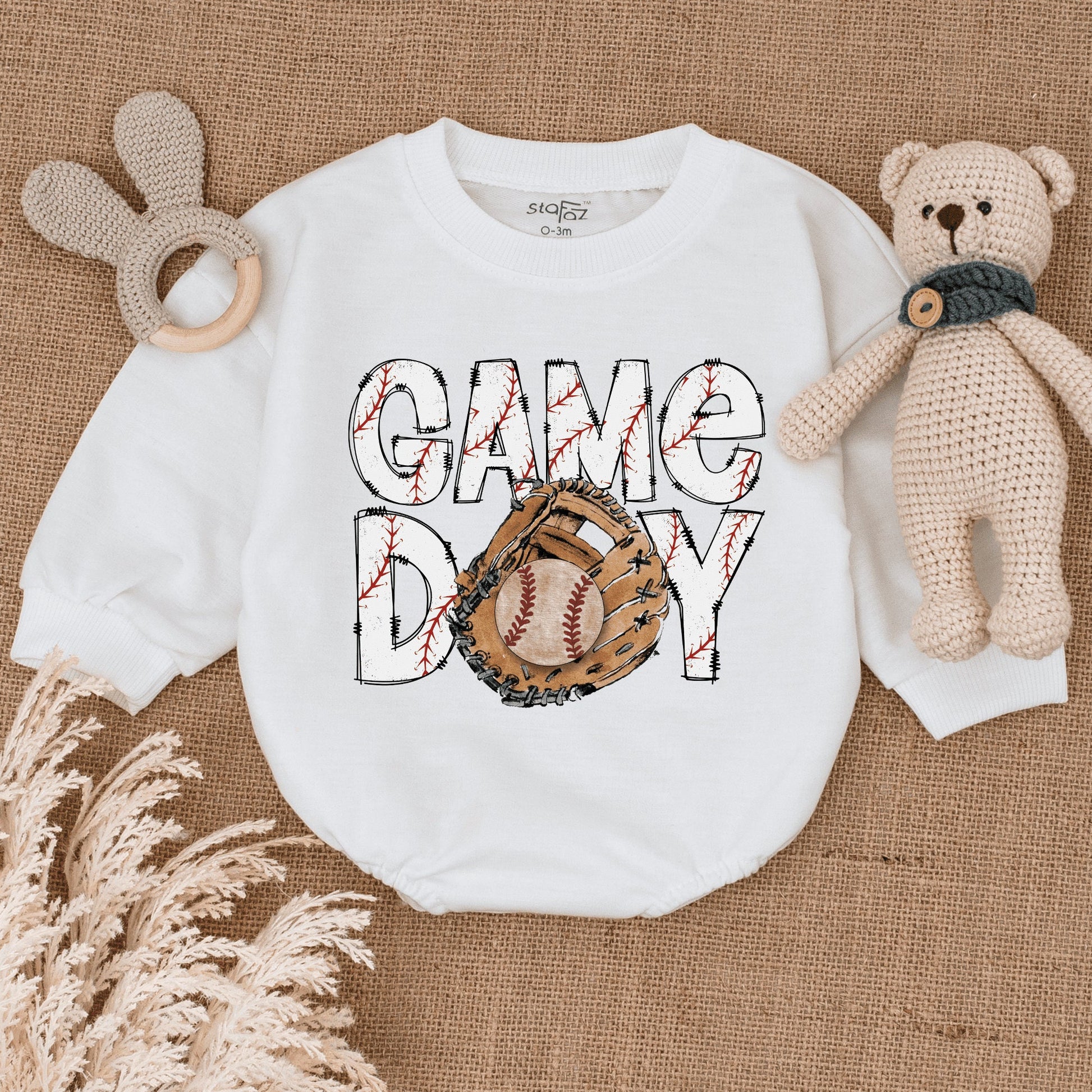 Vintage Baseball Baby Romper - Game Day Bodysuit for Infants