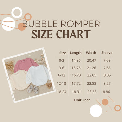 First Birthday Bubble Romper Outfit for Babies, Unisex Bodysuit